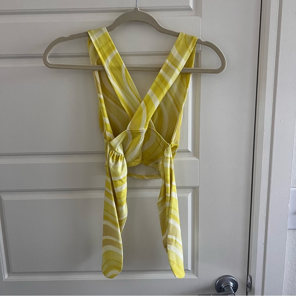Urban Outfitters Yellow Striped Tank Top